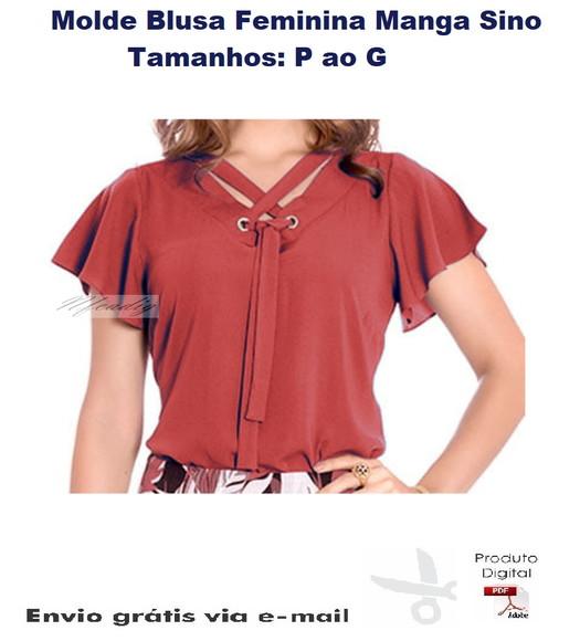 Molde Blusa Feminina Manga Sino #158