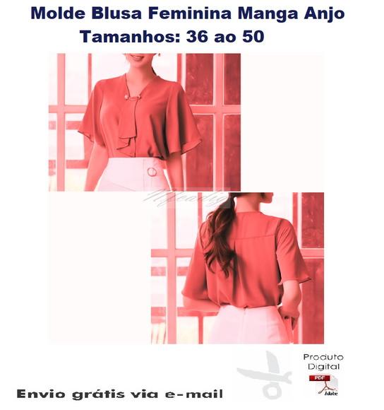 Molde Blusa Feminina Manga Anjo #157