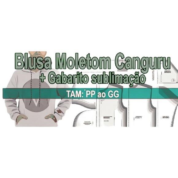 Molde Blusa Moletom Canguru