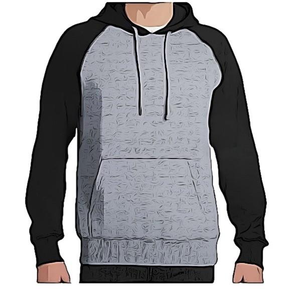 Molde Blusão Bolso Canguru e Capuz Raglan Masc P ao Gg #596