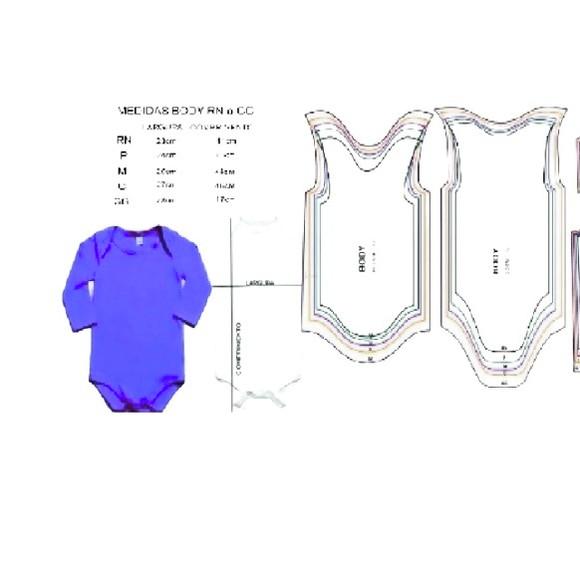 Molde Body Envelope Bebê Infantil Rn ao Gg