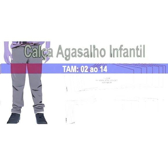 Molde Calça Agasalho Moletom Infantil 2 ao 14