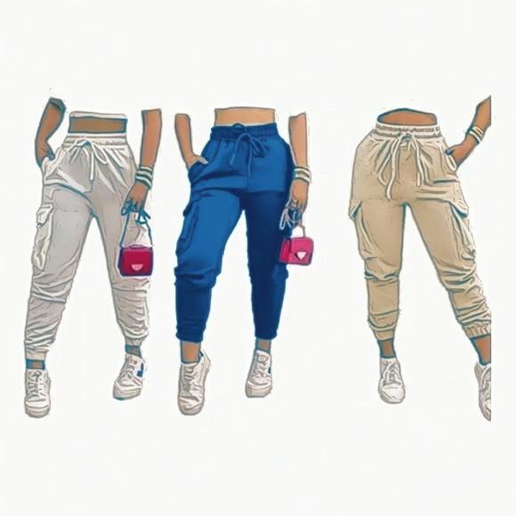 Molde Calça Cargo Jogger Fem Bolso Lateral P ao Gg