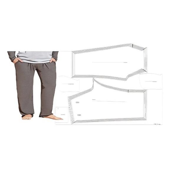 Molde Calça de Pijama Unisex Verão Pp ao G1)