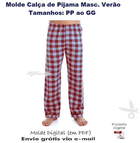 Molde Calça de Pijama Masc. Verão #378