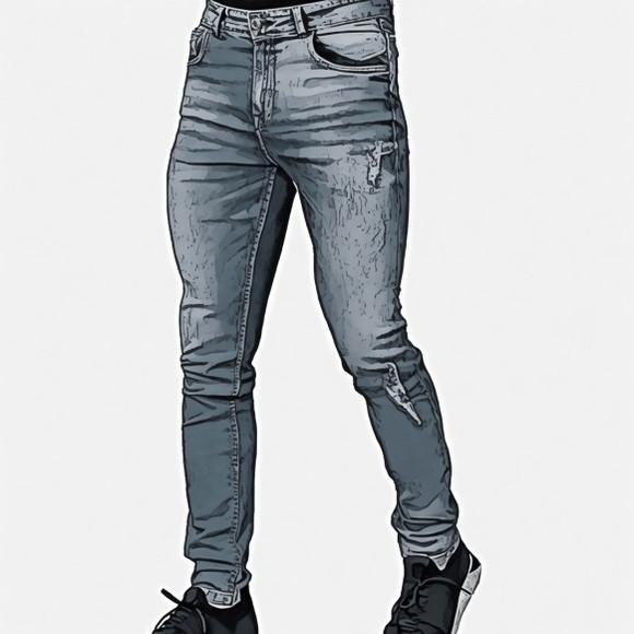 Molde Calça Jeans Skinny Masculina pdf 36 ao 48