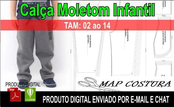 Molde Calça Moletom Infantil