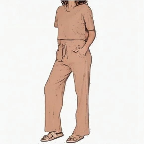 Molde Calça Pantalona e Blusa Manga Curta Fem P ao Gg