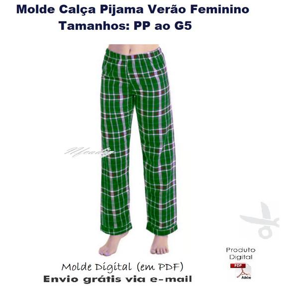 Molde Calça Pijama Verão Feminino #298