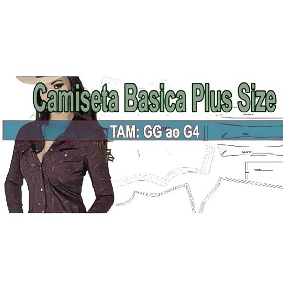 Molde Camisa Basica Feminina Manga Longa Plus Size