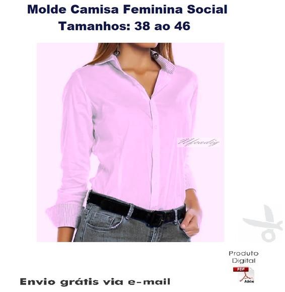 Molde Camisa Classica Feminina Social #288