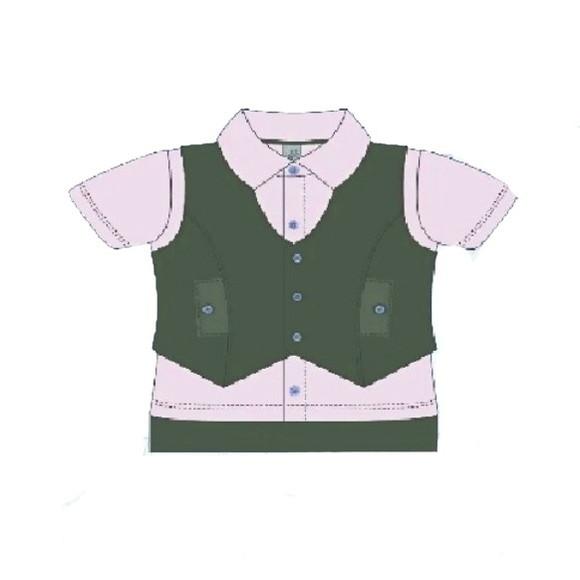 Molde Camisa Colarinho com Colete Bebê