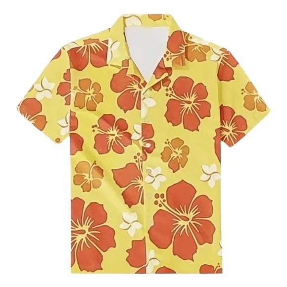 Molde Camisa Estilo Havaiano Masc Manga Curta P ao Gg