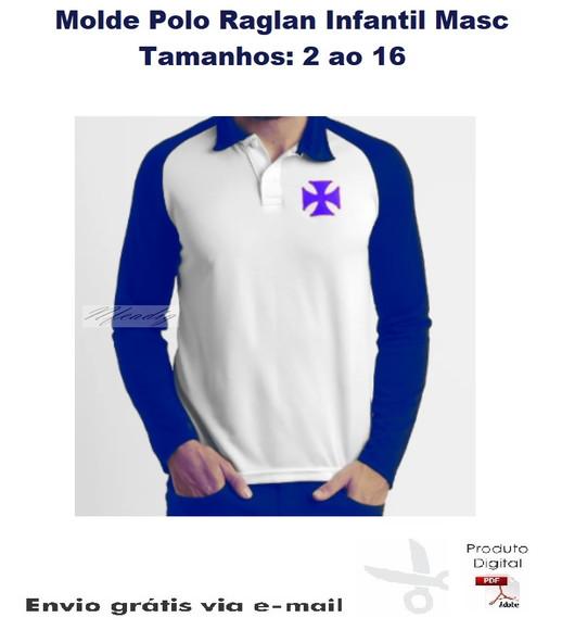 Molde Camisa Polo Raglan Manga Longa Inf Masc #213