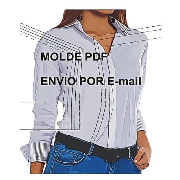 Molde Camisa Social Feminina em pdf 38 ao 46