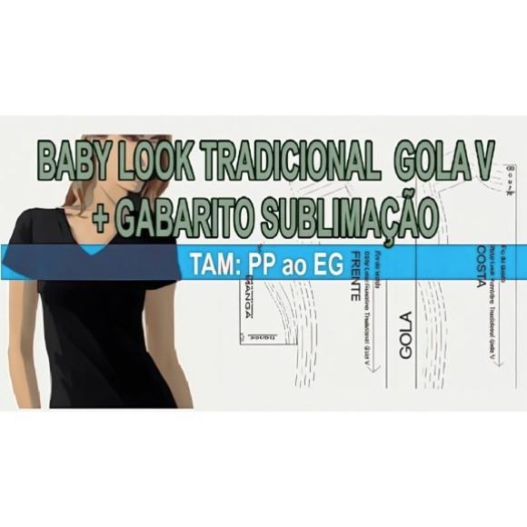 Molde Camiseta Baby Look Tradicional Gola V