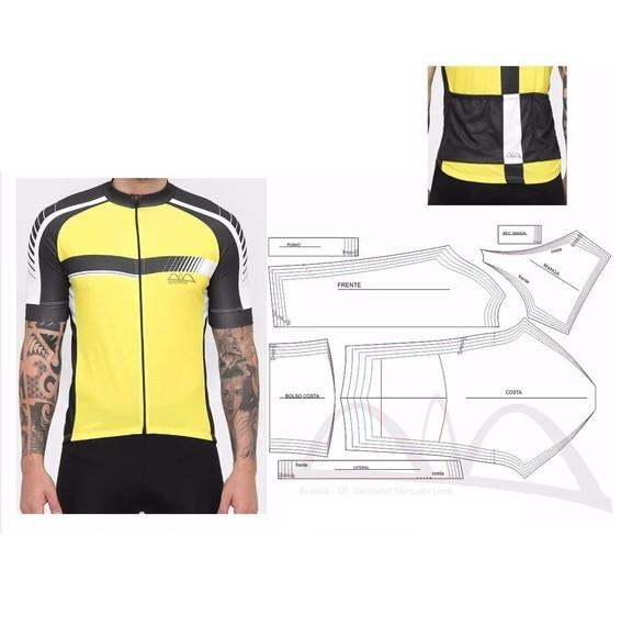 Molde Camiseta Ciclista Raglan Masculina