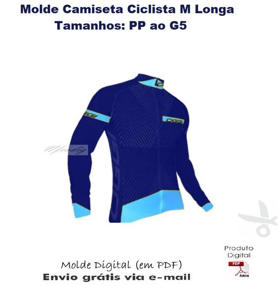 Molde Camiseta Ciclista M Longa Pp A G5 #385