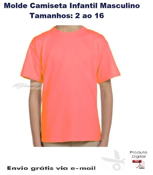 Molde Camiseta Infantil Masculino 2 ao 16 #218