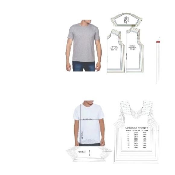 Molde Camiseta Gola Redonda Masc e Infantil