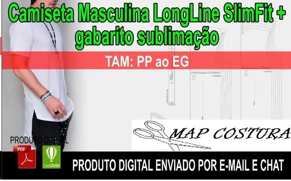 Molde Camiseta Longline Slimfit Masculina