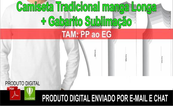 Molde Camiseta Manga Longa Tradicional