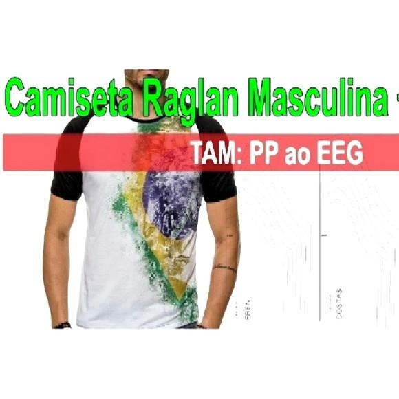 Molde Camiseta Masculina Raglan