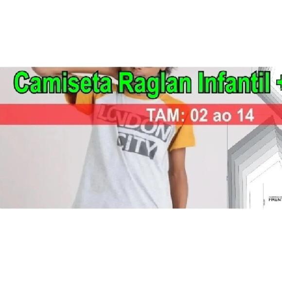 Molde Camiseta Raglan Infantil