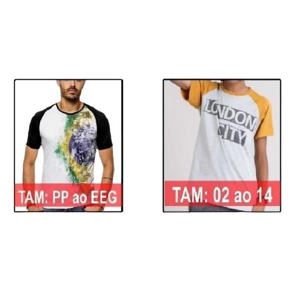 Molde Camiseta Raglan Masculina e Infantil