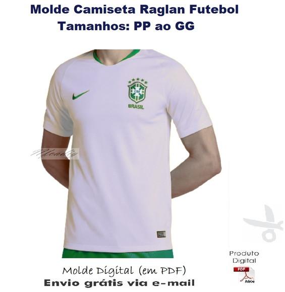 Molde Camiseta Raglan Time Futebol #389