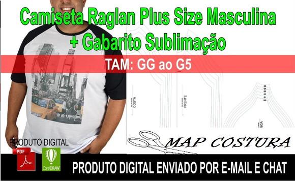 Molde Camiseta Raglan/ Tradicional Plus Size
