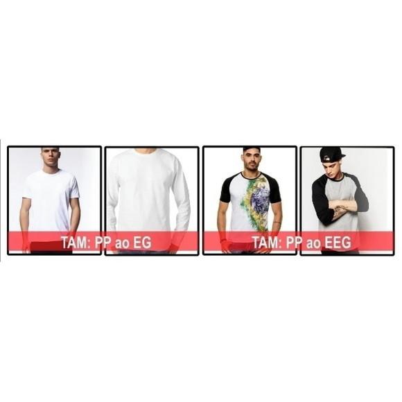 Molde Camiseta Tradicional e Raglan M. Curta e Longa