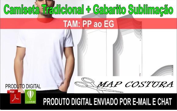 Molde Camiseta Tradicional + Gab. Sublimação