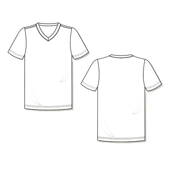 Molde Camiseta Tradicional Gola V Pp ao Egg
