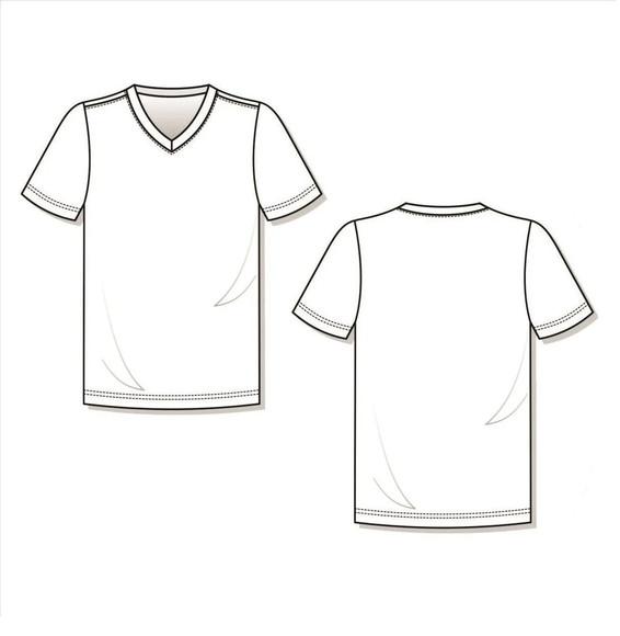 Molde Camiseta Tradicional Gola V ( Pp ao Egg)