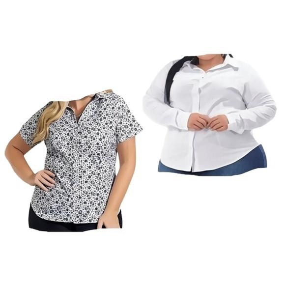 Molde Camisete Camisa Social Fem Plus Size Gg ao G5