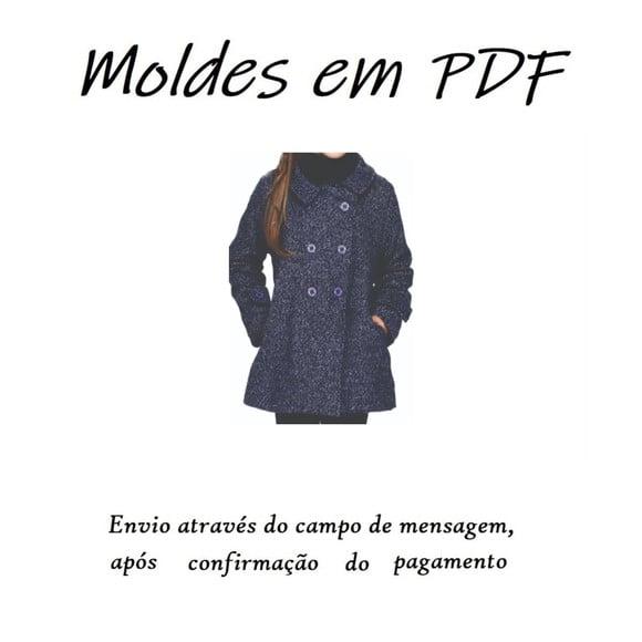 Molde Casaco com Forro Infantil 1 ao 14 Anos pdf e Cdr