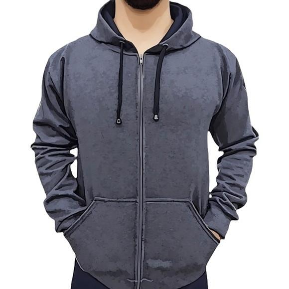 Molde Casaco Moletom Aberto Ziper e Capuz Masculino P ao Gg