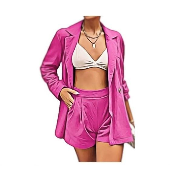 Molde Conjunto Fem Jaqueta e Short Pp ao Gg #505