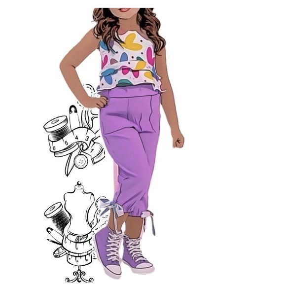 Molde Conjunto Infantil Calça Jogger +blusa 2 a 12 Anos #482