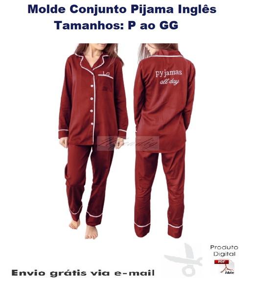 Molde Conjunto Pijama Inglês #254