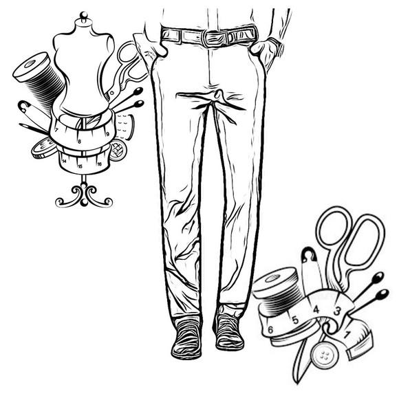 Molde Costura de Calça Social Adulto Masc 36 ao 50 #90