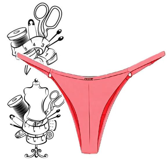 Molde Costura de Calcinha Fio Dental String do Pp - Gg #335