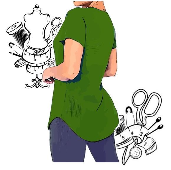 Molde Costura de Camisa Fitness Fem Adulto Pp ao Xg #226