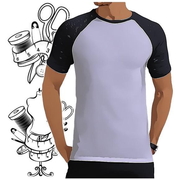 Molde Costura de Camiseta Raglan Masculina Pp - Xg #337