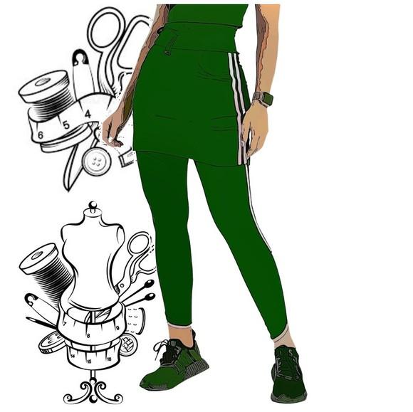 Molde Costura de Legging Saia Adulto do Pp ao Xg #333