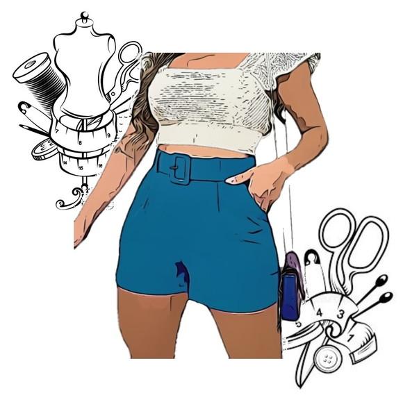 Molde Costura de Short Feminino Alfaiataria P ao Xg #118