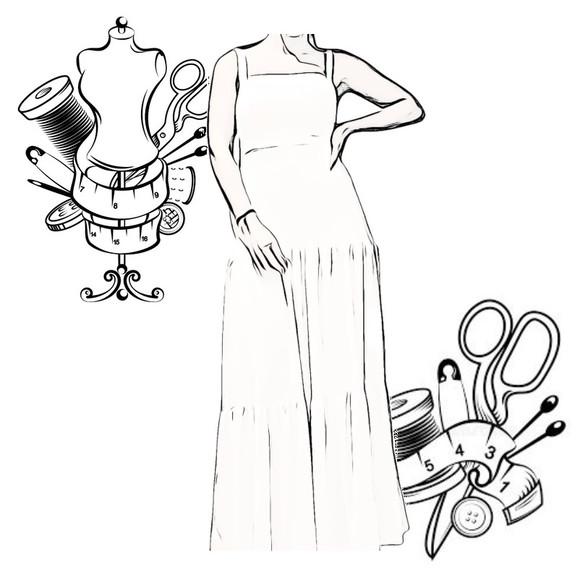 Molde Costura de Vestido Longo 3 Marias P ao Xg #115