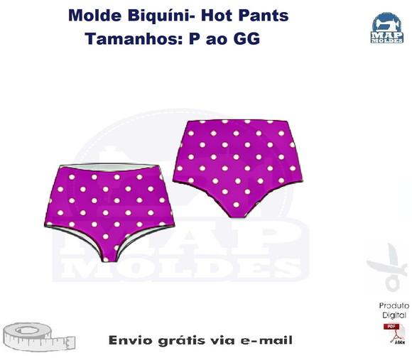Molde de Biquíni- Hot Pants pdf P ao Gg
