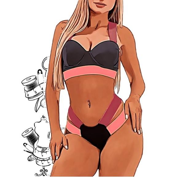 Molde de Biquini Adulto Tendencia Moda Praia P ao Gg #520